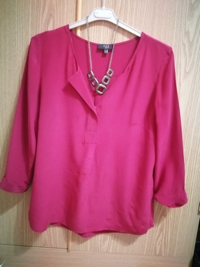 Blusa donna in seta 100% 1.2.3 paris 