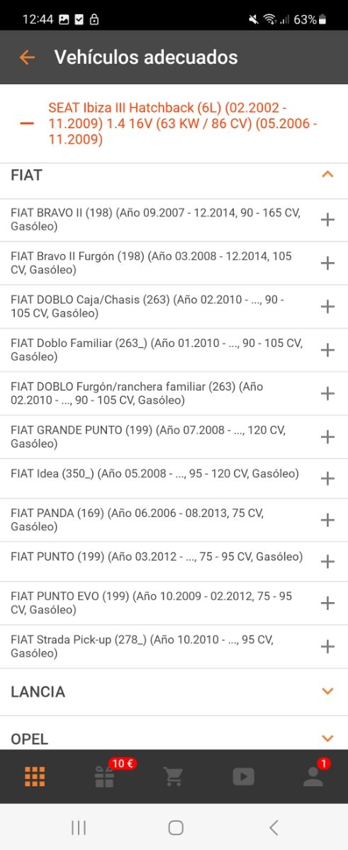 Caudalimetro para citroen fiat ect