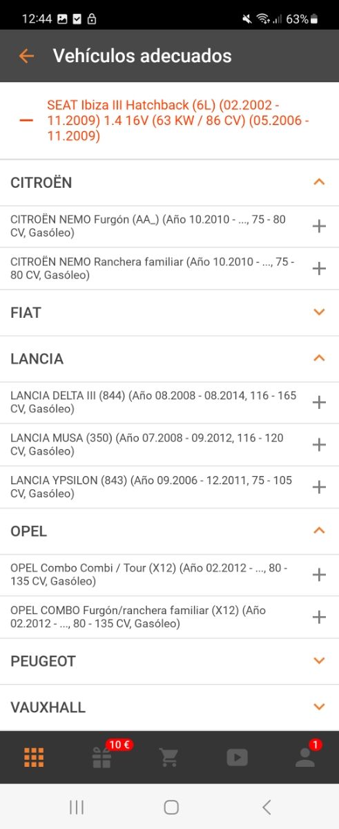 Caudalimetro para citroen fiat ect