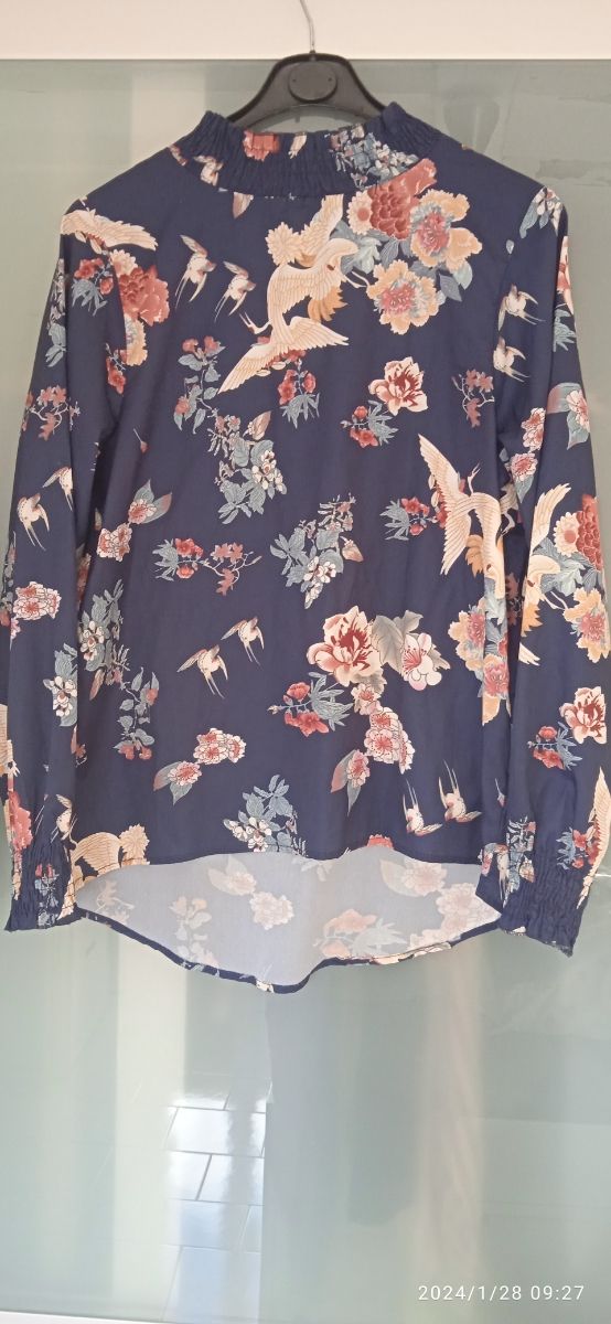 Camicetta blu notte oversize donna