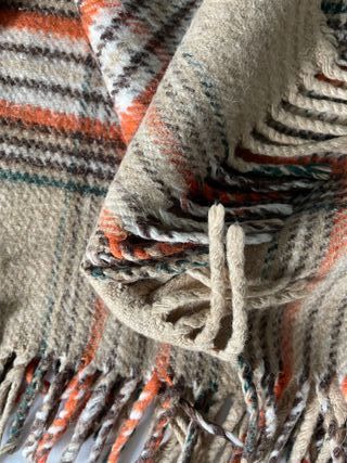 manta lana años 80 vintage