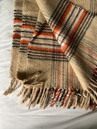 manta lana años 80 vintage