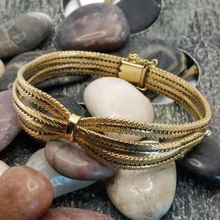 Brazalete Italiano Oro de Ley 18K