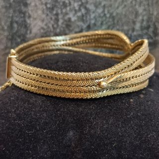 Brazalete Italiano Oro de Ley 18K