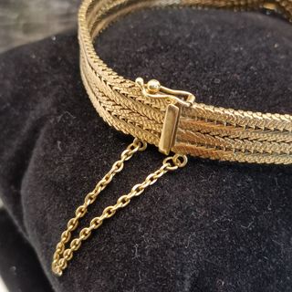 Brazalete Italiano Oro de Ley 18K