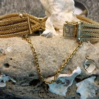 Brazalete Italiano Oro de Ley 18K