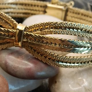 Brazalete Italiano Oro de Ley 18K