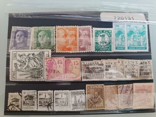 Sellos y timbres postales 1920, 30 y 40