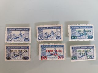 Sellos y timbres postales 1920, 30 y 40