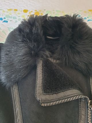 Chaqueta piel vuelta massimo dutti 
