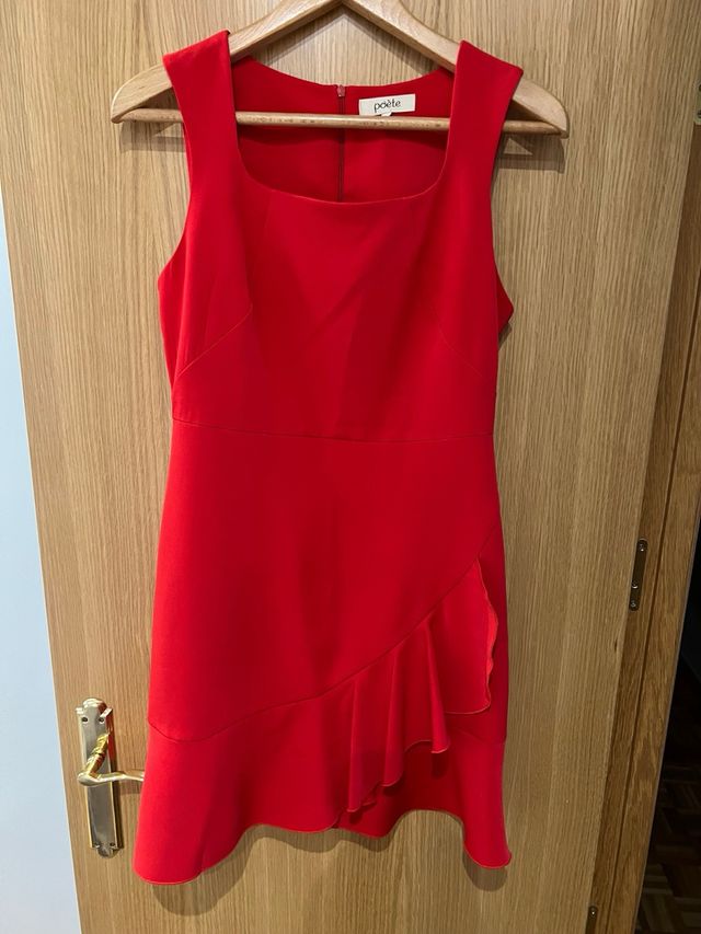Vestido Poète para fiesta y coctel rojo