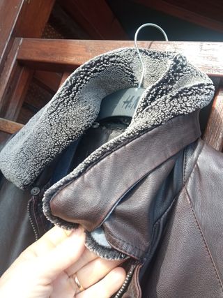 Chaqueta Estilo Piel cuello Pelo Corte Ingles .