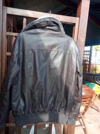 Chaqueta Estilo Piel cuello Pelo Corte Ingles .