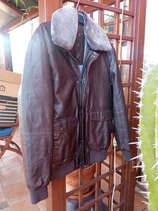 Chaqueta Estilo Piel cuello Pelo Corte Ingles .