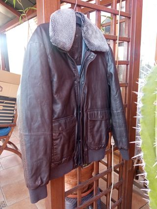 Chaqueta Estilo Piel cuello Pelo Corte Ingles .
