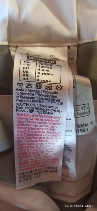 Wed'ze conjunto pantalón cazadora esqui