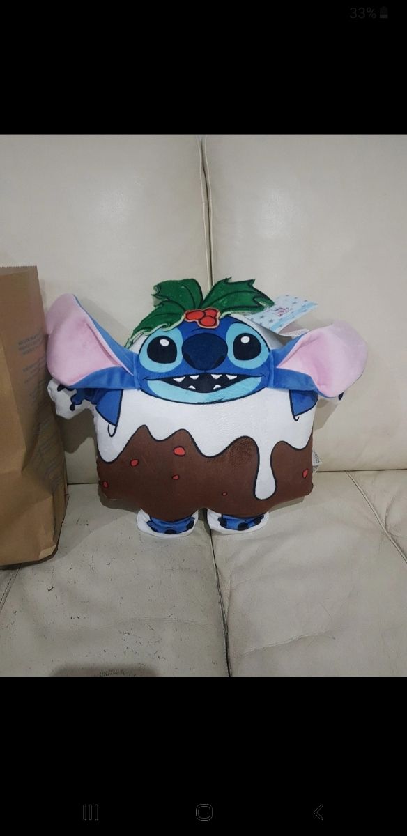 Cuscino stitch natale regalo disney primark 25x35 