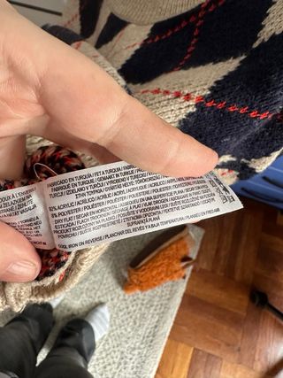 Jersey de rombos marron de Primark 