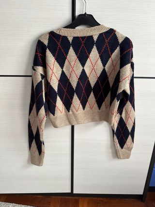 Jersey de rombos marron de Primark 