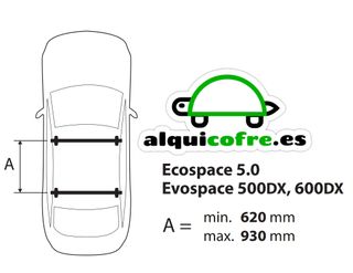 Alquiler cofre de techo gigante 600L