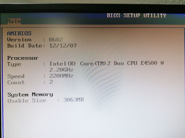 PC antiguo INTEL Core 2 Duo