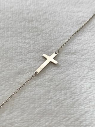 Pulsera cruz plata