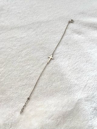 Pulsera cruz plata