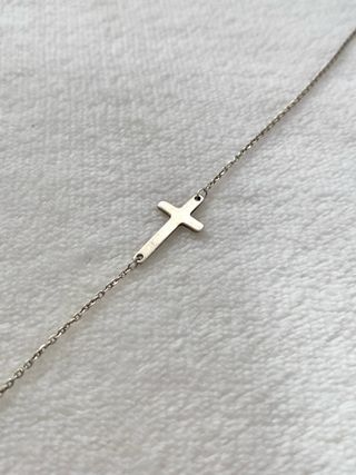Pulsera cruz plata