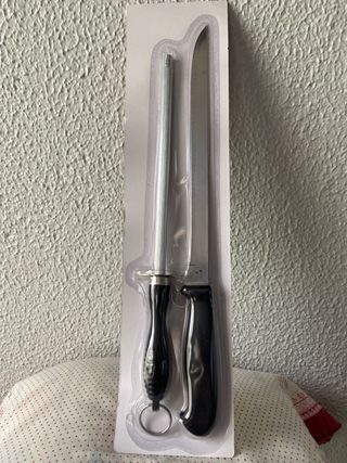 Cuchillo jamonero + Afilador
