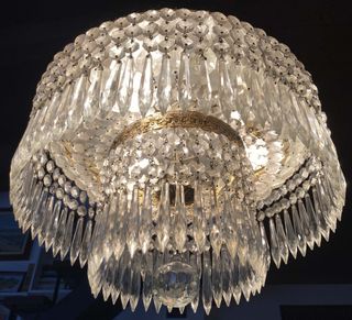 Lampadario Antico Cristalli Murano a cascata