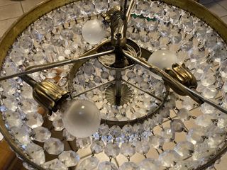 Lampadario Antico Cristalli Murano a cascata