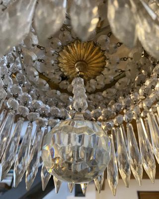 Lampadario Antico Cristalli Murano a cascata