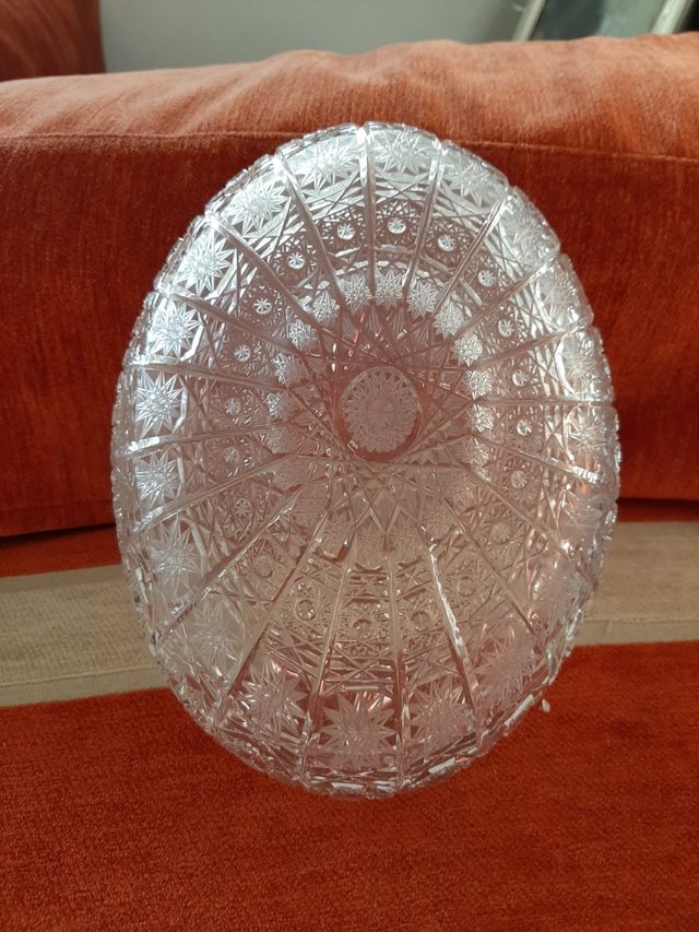 2 Cestas, bombonera o joyero cristal Bohemia