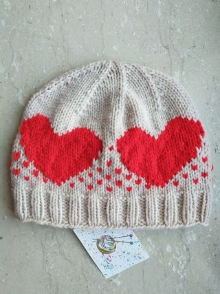 Cappello Berretto a cuori sombrero san valentino