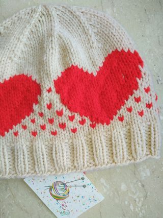 Cappello Berretto a cuori sombrero san valentino