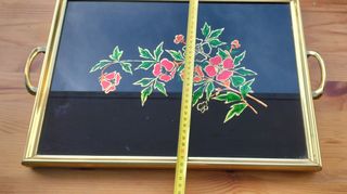 Bandeja de cristal al oleo