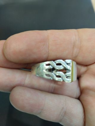 Anillo plata hombre