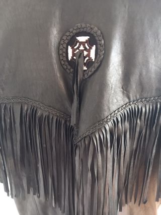 Chaqueta motera cuero hombre