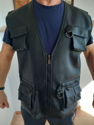 Chaleco piel hombre