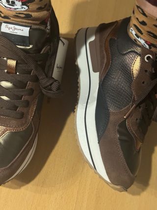 zapatillas marrones pepe jeans