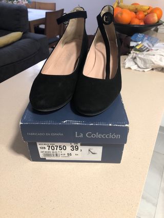zapatos piel y ante negros