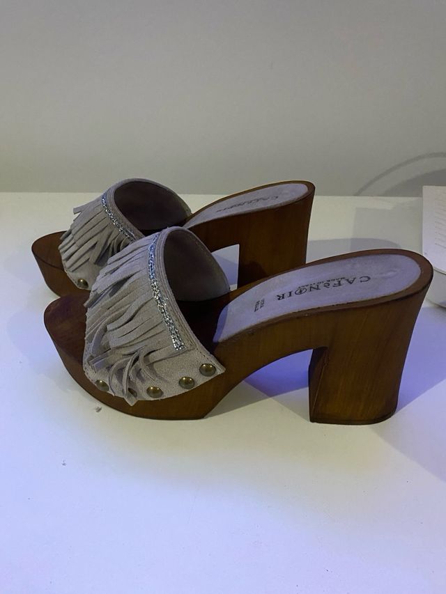 zuecos madera cafenoir talla 40