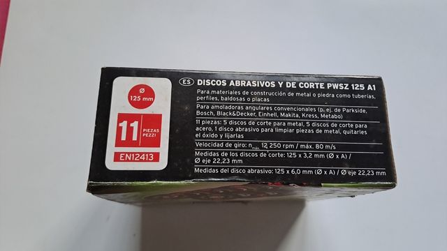 Discos corte y abrasivos radial 125 mm