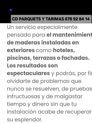 TARIMAS DE EXTERIOR EN BARCELONA 