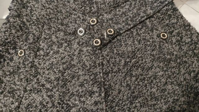 Gonna melange grigio/nero in lana