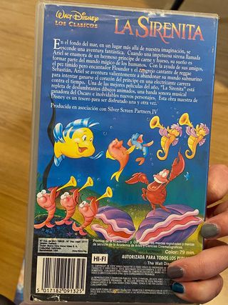 Pelicula VHS lote de La Sirenita