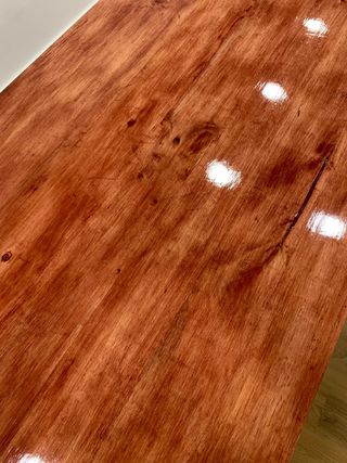 Mesa maciza con patas X (200x100x76)