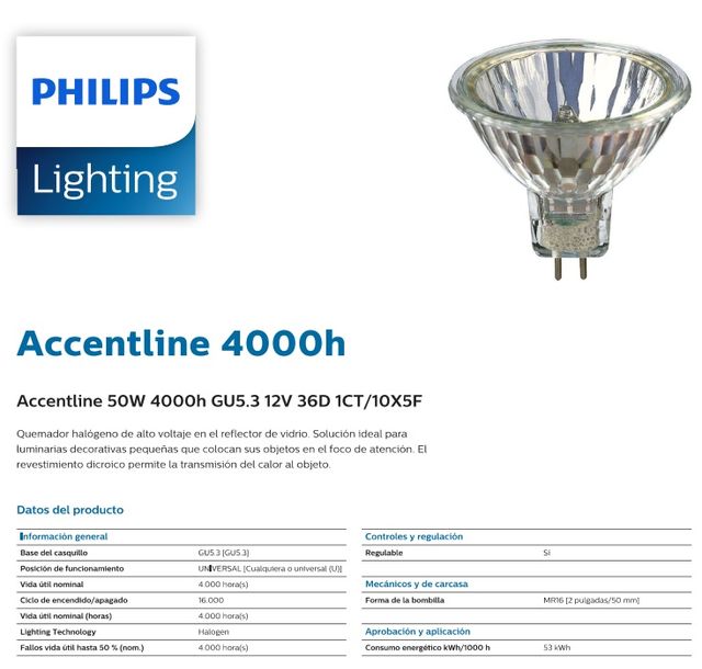 Bombillas Gu5.3 Phillips