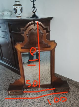 Specchiera fine 800 in legno 