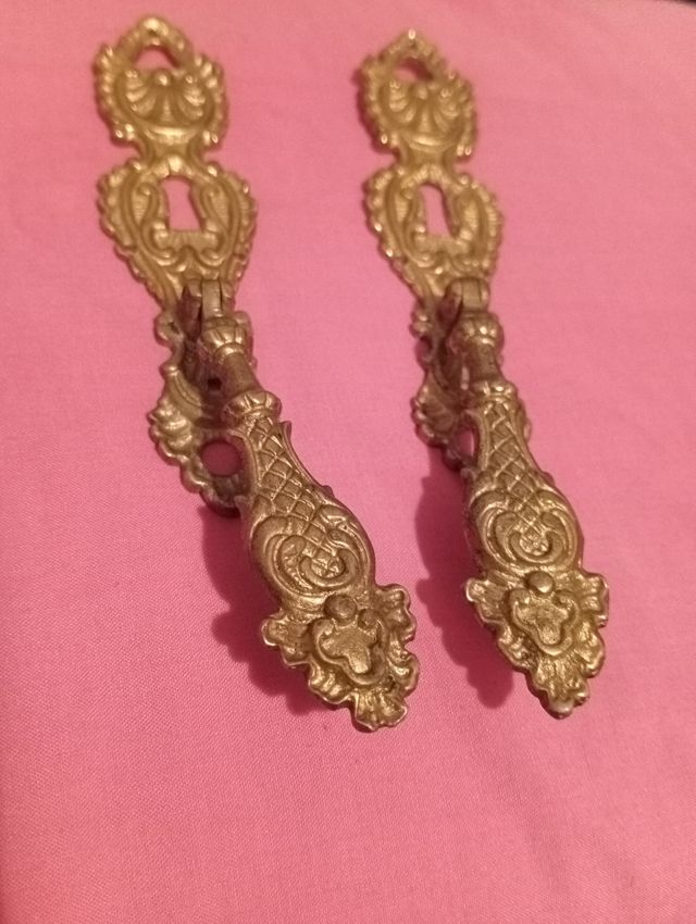 Tiradores péndulo bronce vintage